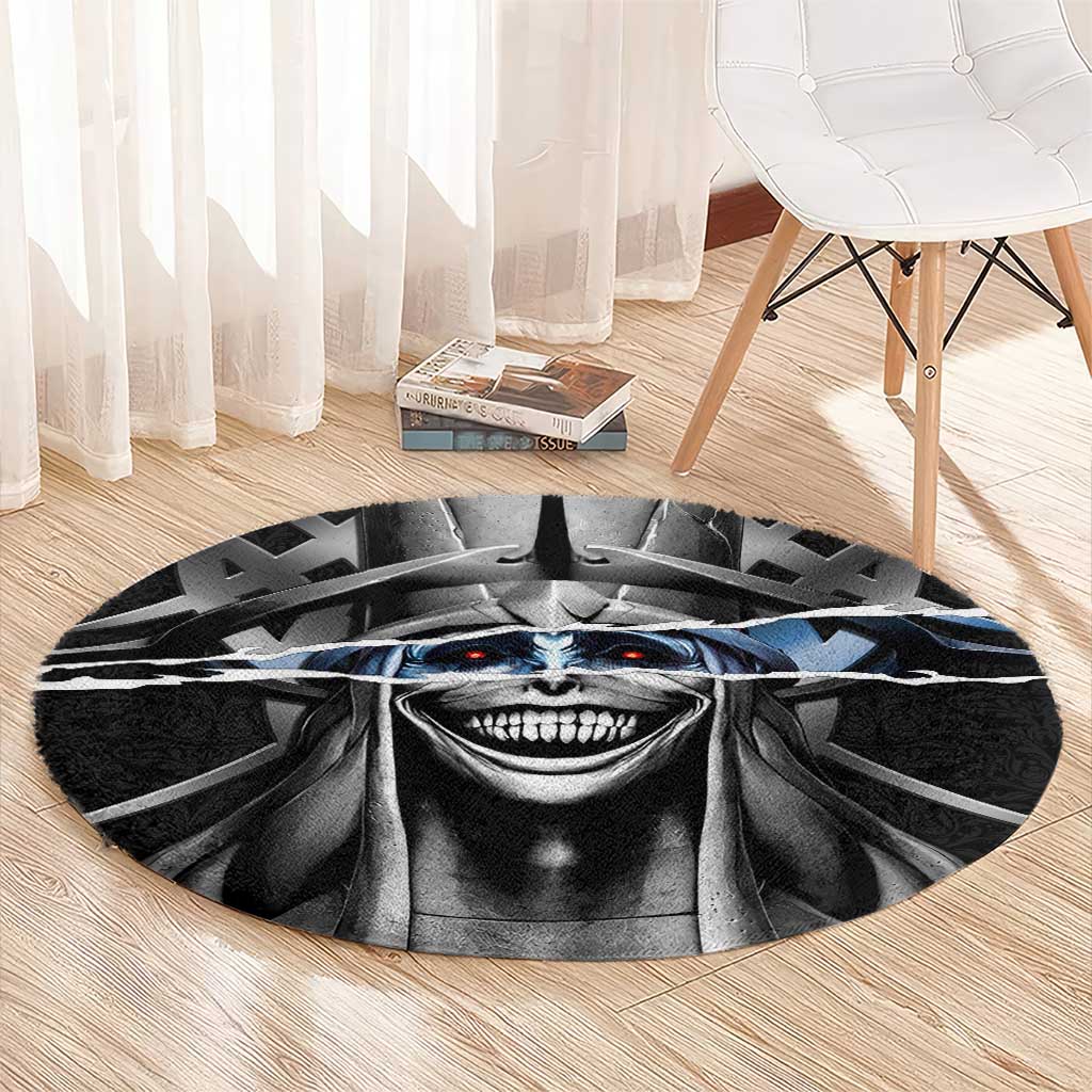 Statue of God Solo Leveling Round Carpet Dark Surreal Gothic Style