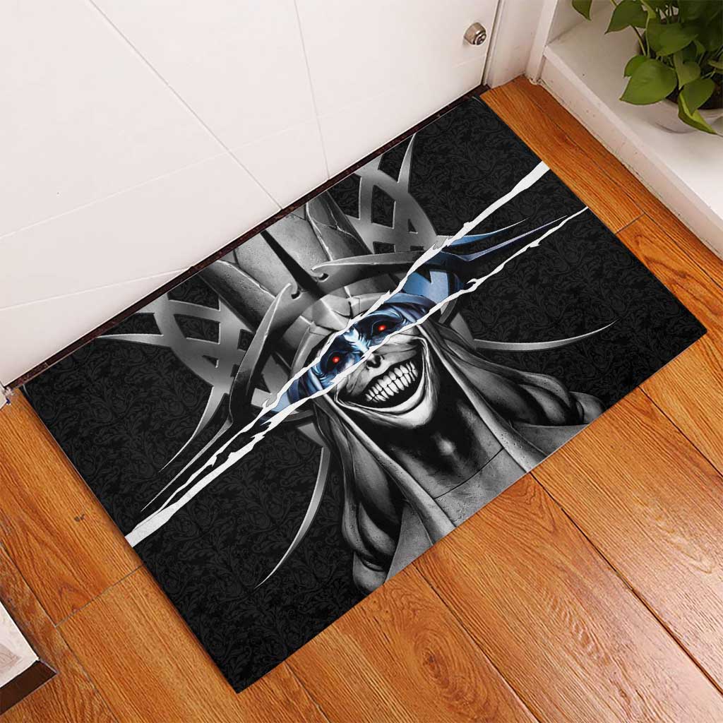 Statue of God Solo Leveling Rubber Doormat Dark Surreal Gothic Style