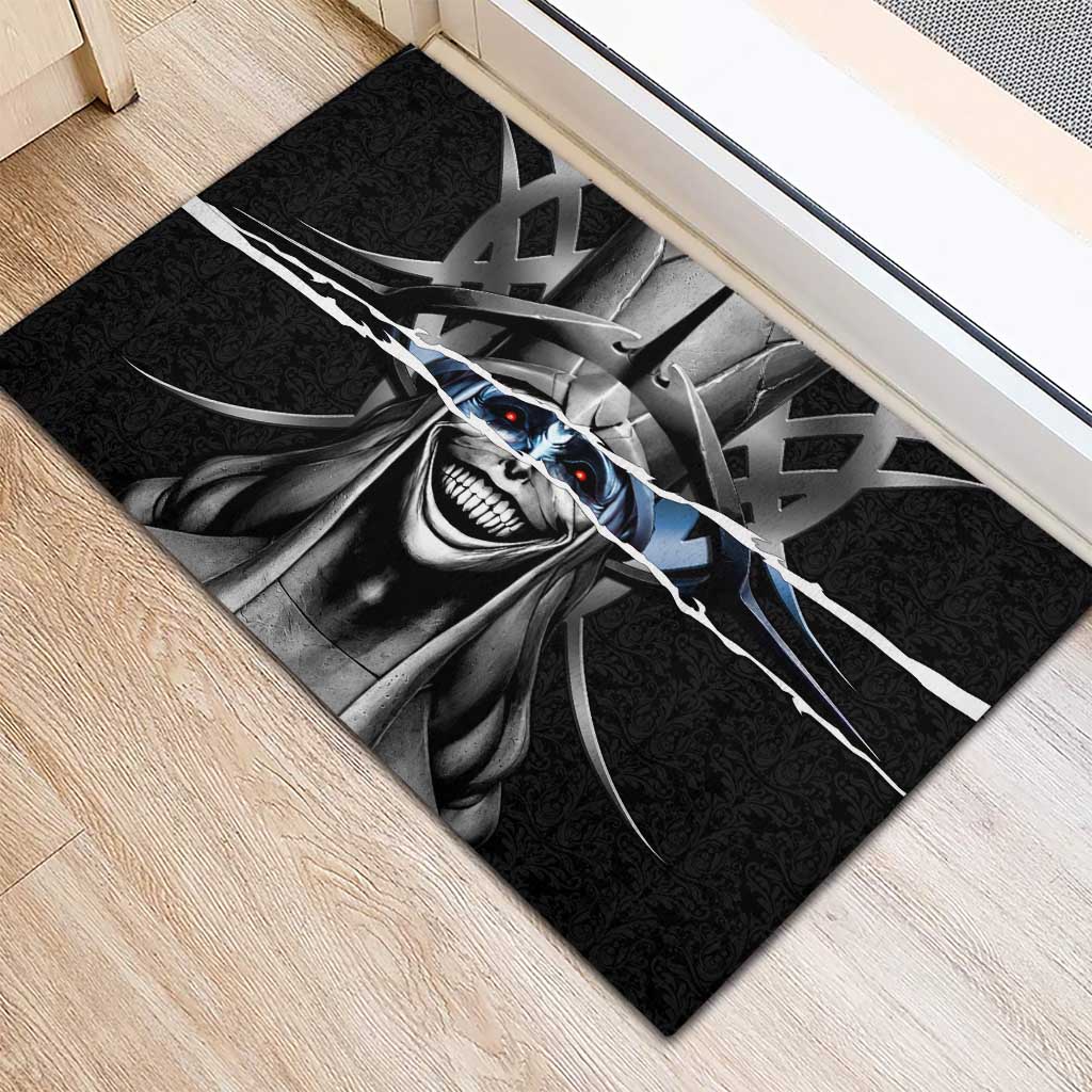Statue of God Solo Leveling Rubber Doormat Dark Surreal Gothic Style