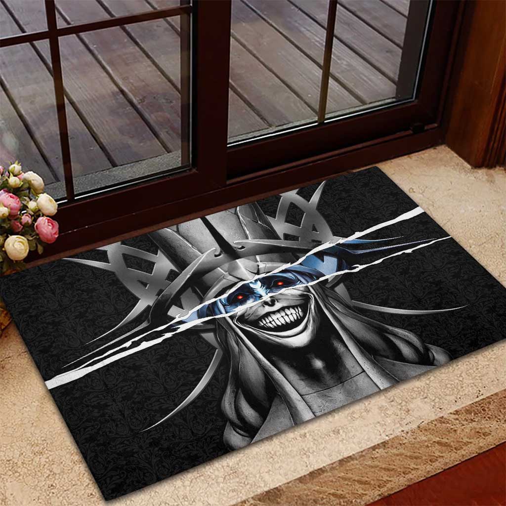 Statue of God Solo Leveling Rubber Doormat Dark Surreal Gothic Style