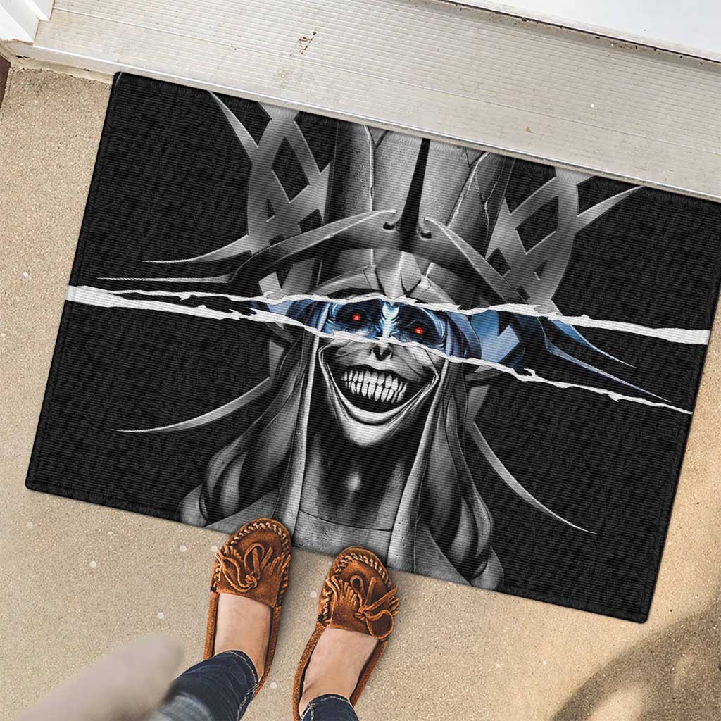 Statue of God Solo Leveling Rubber Doormat Dark Surreal Gothic Style