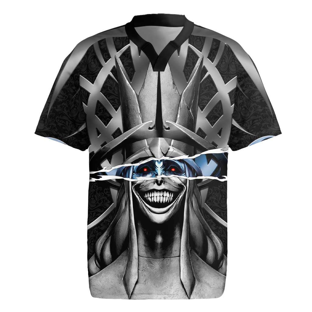Statue of God Solo Leveling Rugby Jersey Dark Surreal Gothic Style