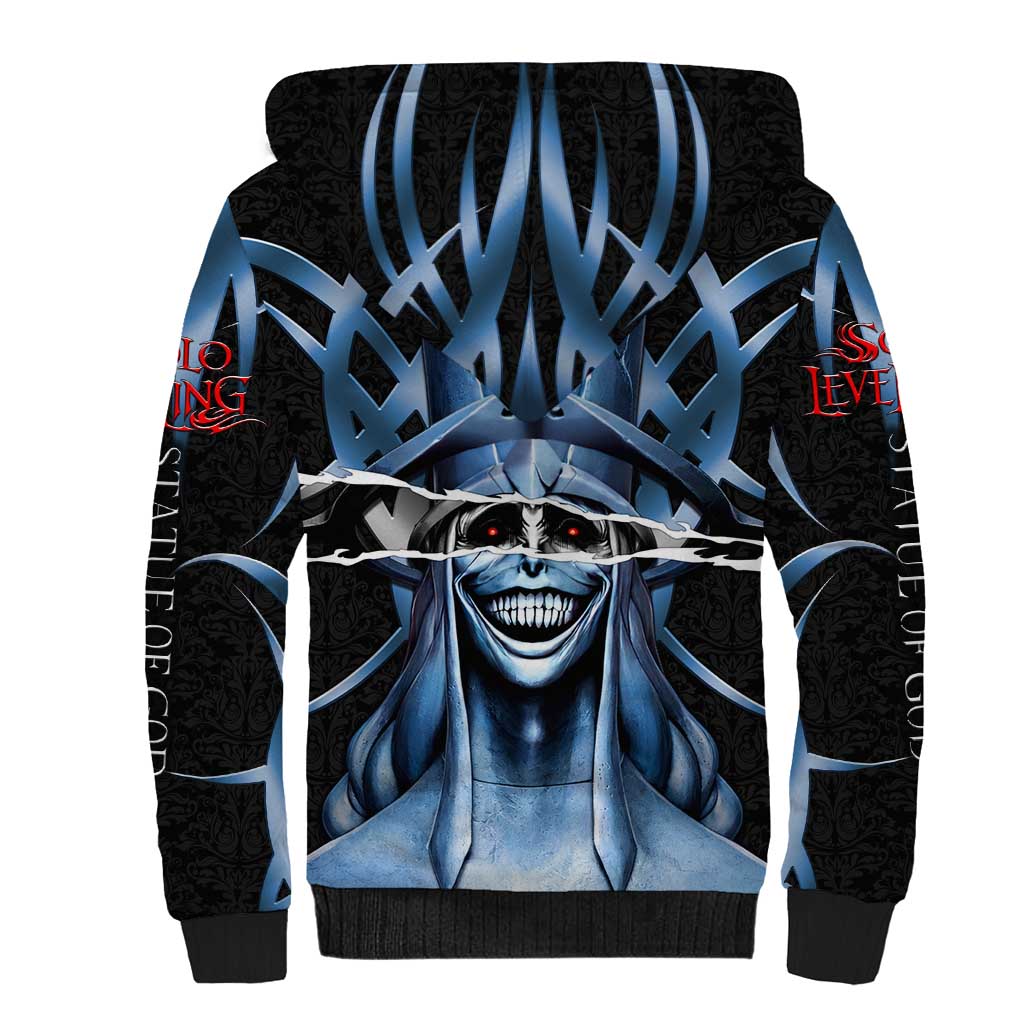 Statue of God Solo Leveling Sherpa Hoodie Dark Surreal Gothic Style
