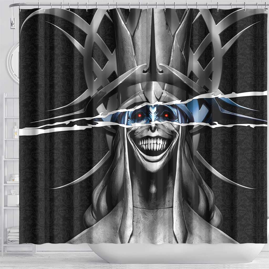 Statue of God Solo Leveling Shower Curtain Dark Surreal Gothic Style