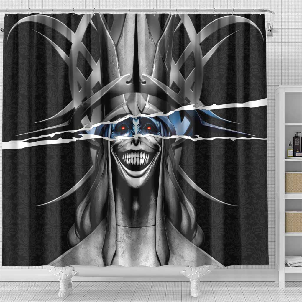 Statue of God Solo Leveling Shower Curtain Dark Surreal Gothic Style