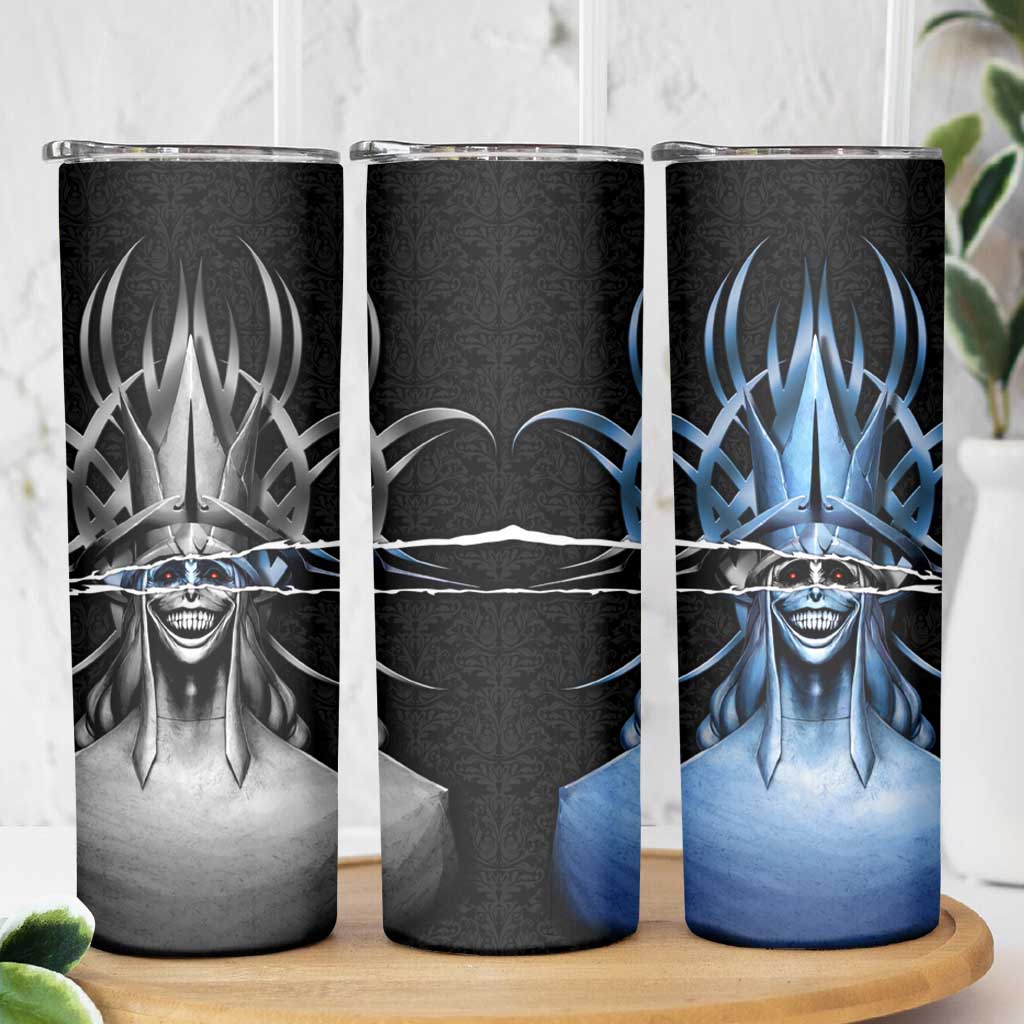 Statue of God Solo Leveling Skinny Tumbler Dark Surreal Gothic Style