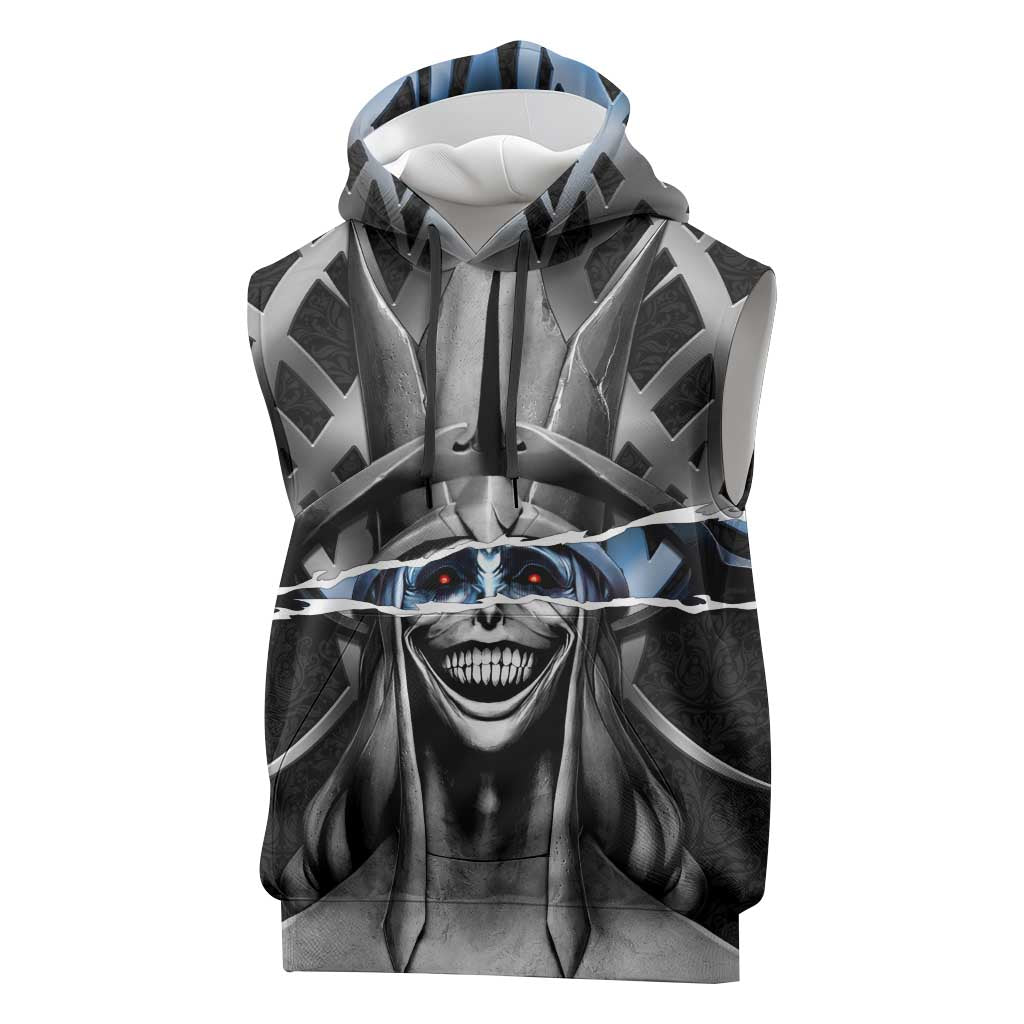 Statue of God Solo Leveling Sleeveless Hoodie Dark Surreal Gothic Style