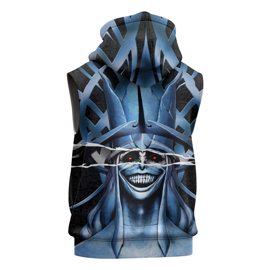 Statue of God Solo Leveling Sleeveless Hoodie Dark Surreal Gothic Style