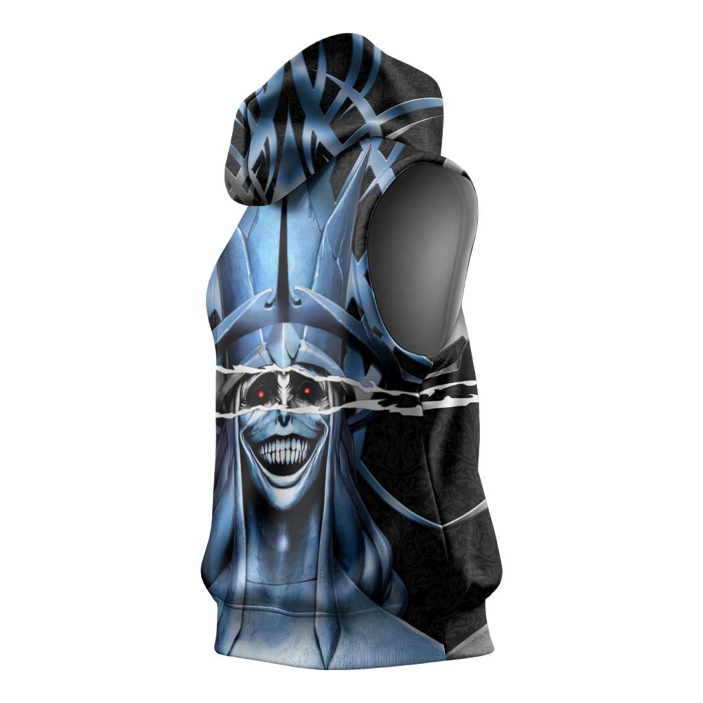 Statue of God Solo Leveling Sleeveless Hoodie Dark Surreal Gothic Style