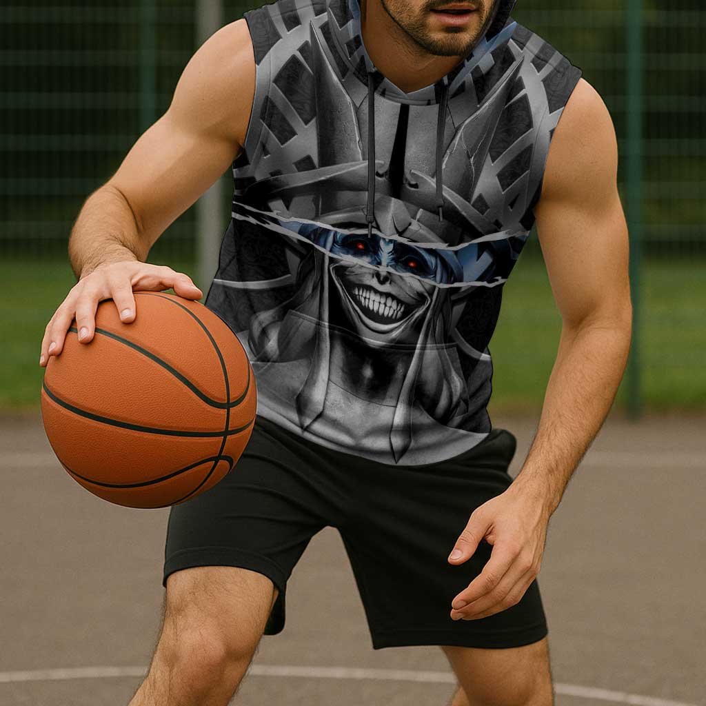 Statue of God Solo Leveling Sleeveless Hoodie Dark Surreal Gothic Style