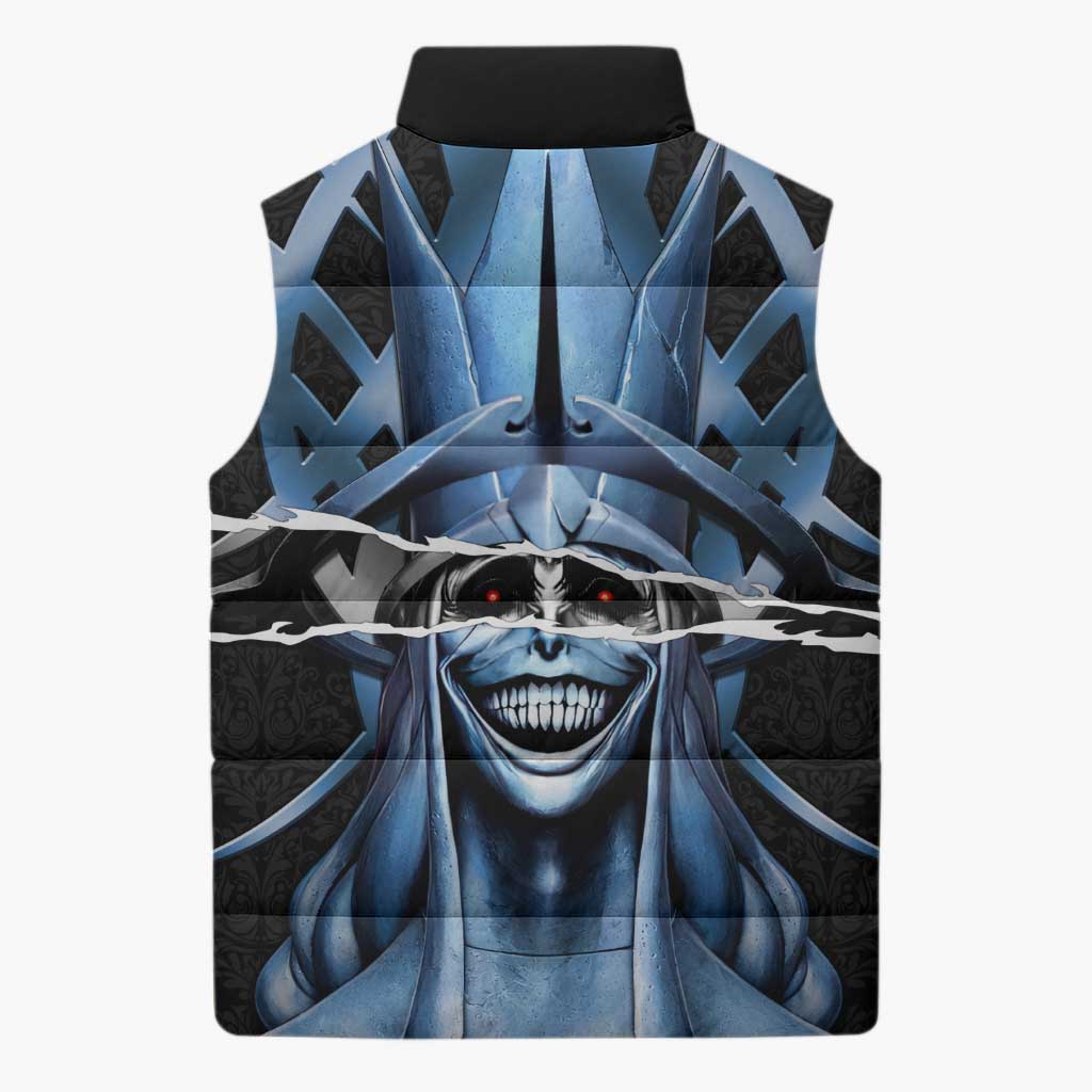 Statue of God Solo Leveling Sleeveless Puffer Jacket Dark Surreal Gothic Style