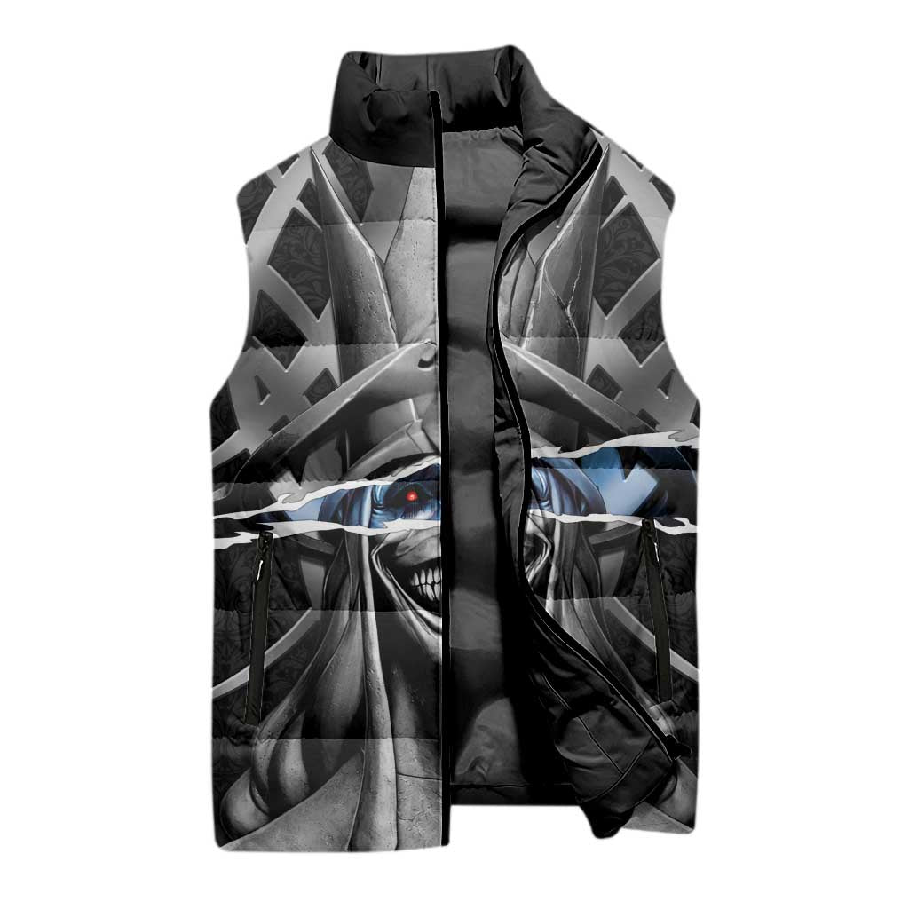 Statue of God Solo Leveling Sleeveless Puffer Jacket Dark Surreal Gothic Style