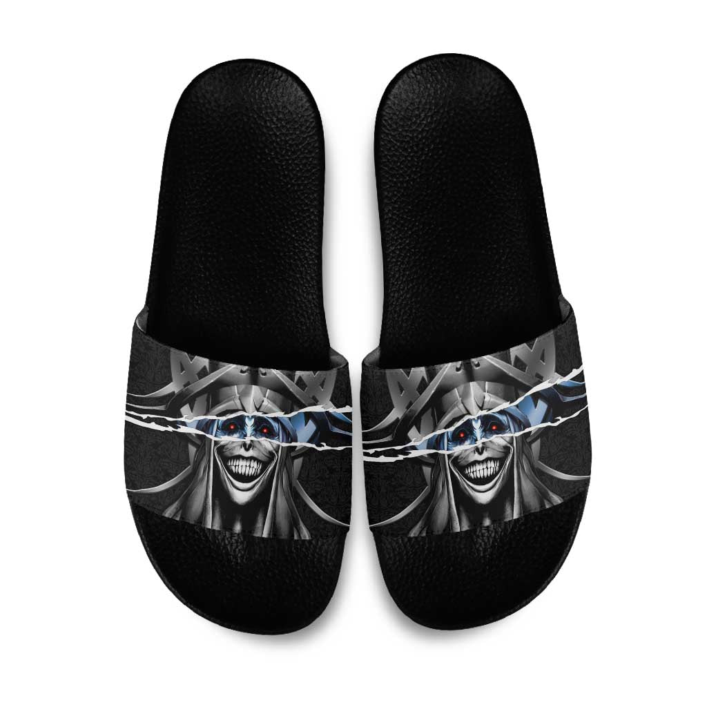 Statue of God Solo Leveling Slide Sandals Dark Surreal Gothic Style