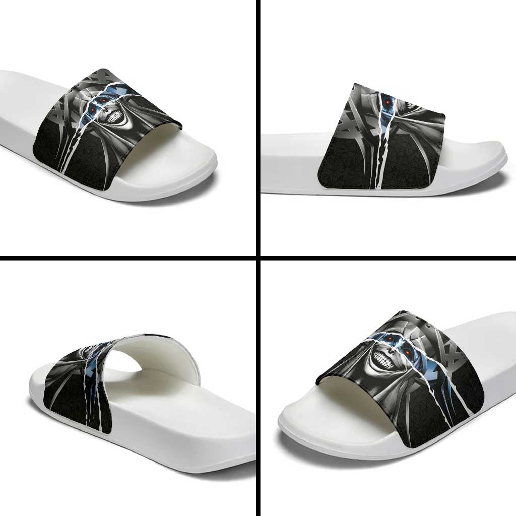 Statue of God Solo Leveling Slide Sandals Dark Surreal Gothic Style