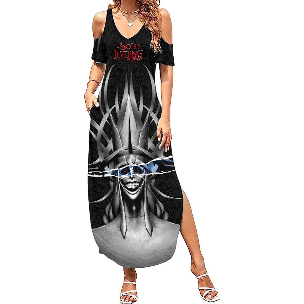 Statue of God Solo Leveling Summer Maxi Dress Dark Surreal Gothic Style