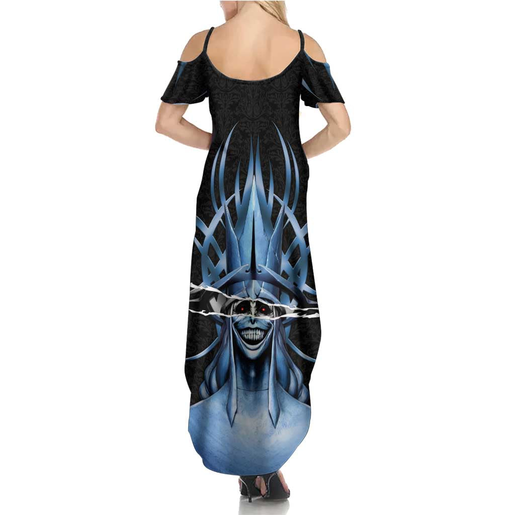 Statue of God Solo Leveling Summer Maxi Dress Dark Surreal Gothic Style