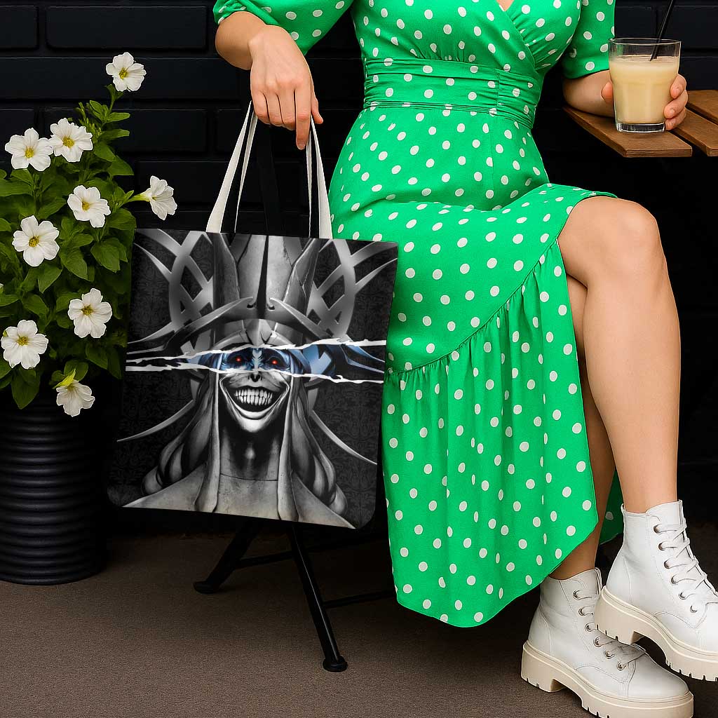 Statue of God Solo Leveling Tote Bag Dark Surreal Gothic Style