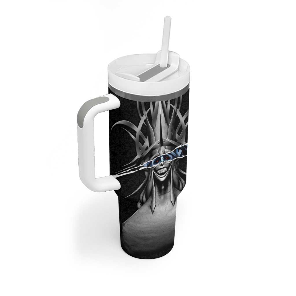 Statue of God Solo Leveling Tumbler With Handle Dark Surreal Gothic Style