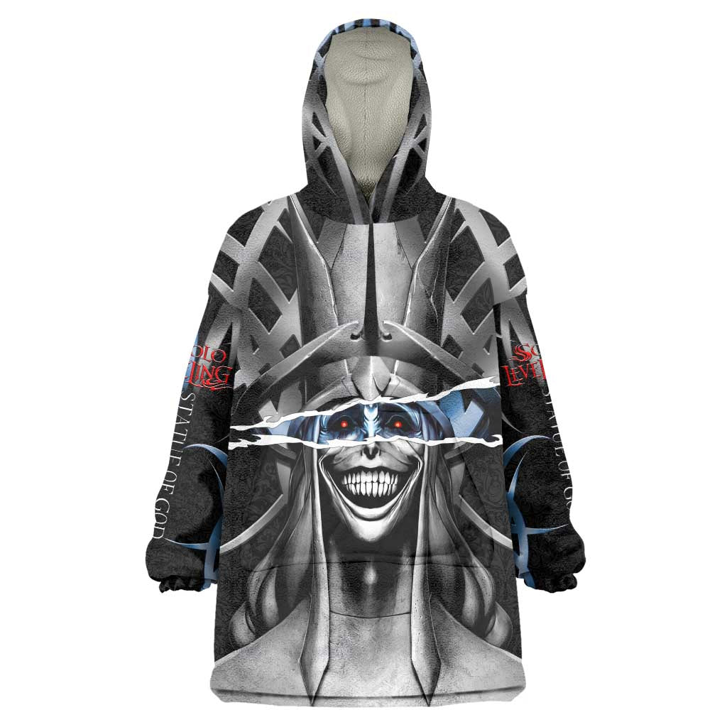 Statue of God Solo Leveling Wearable Blanket Hoodie Dark Surreal Gothic Style