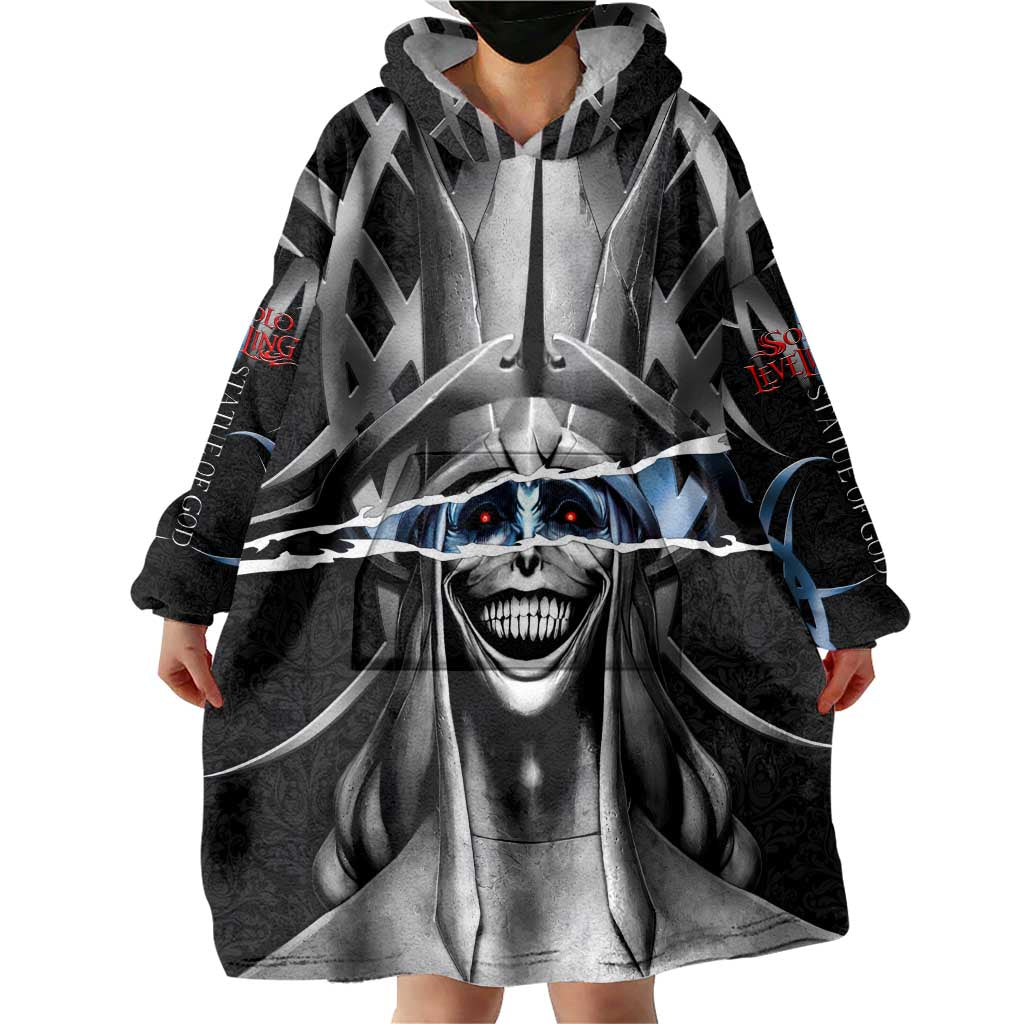 Statue of God Solo Leveling Wearable Blanket Hoodie Dark Surreal Gothic Style