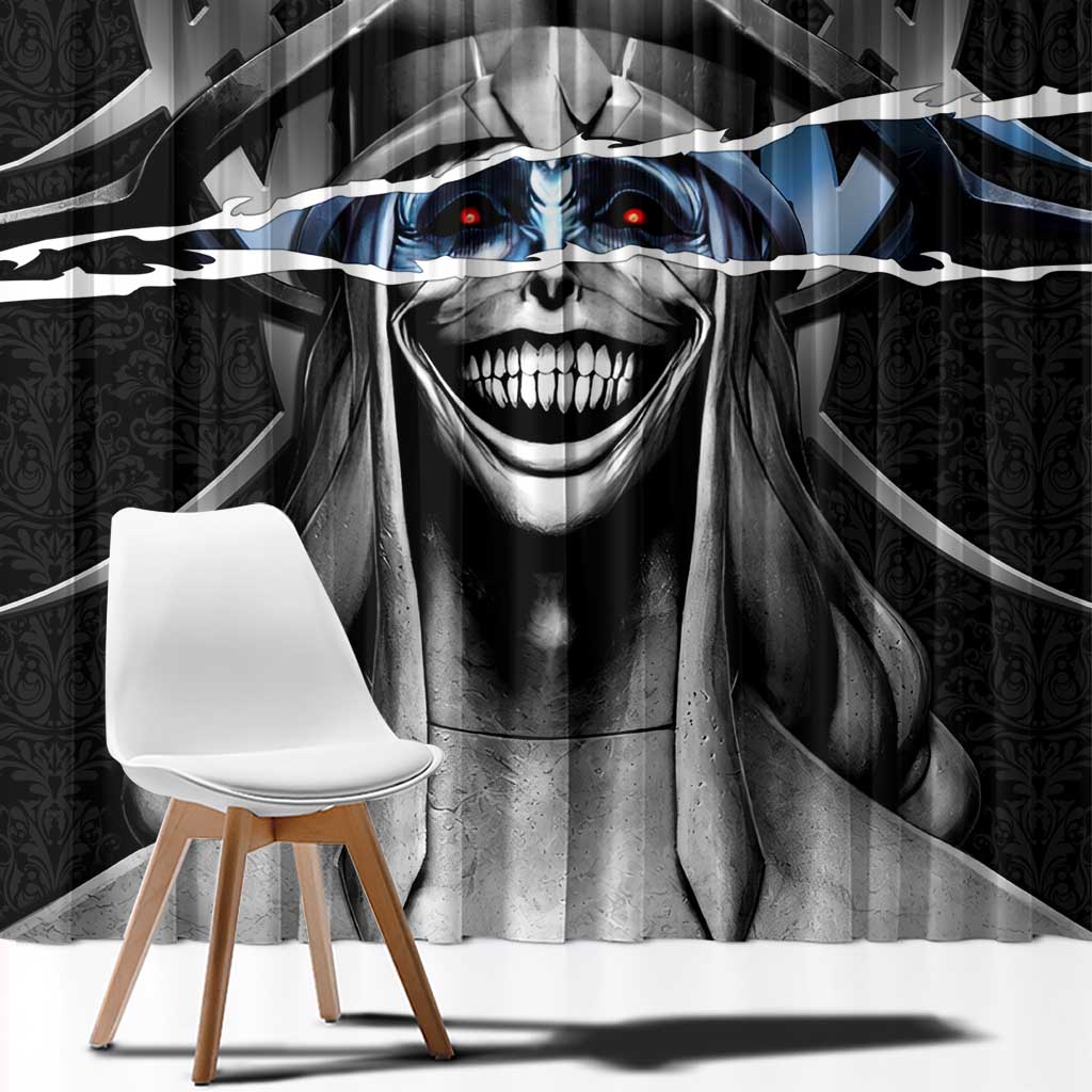 Statue of God Solo Leveling Window Curtain Dark Surreal Gothic Style