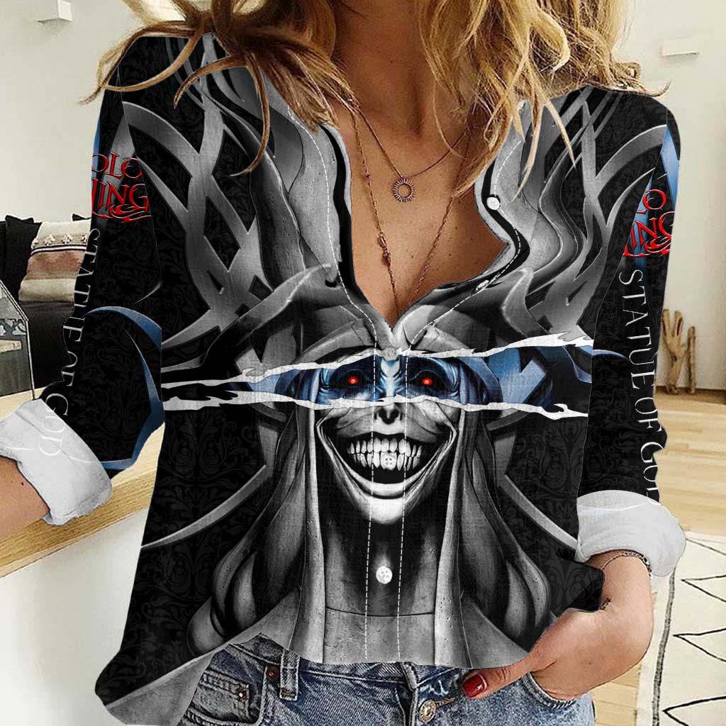 Statue of God Solo Leveling Women Casual Shirt Dark Surreal Gothic Style