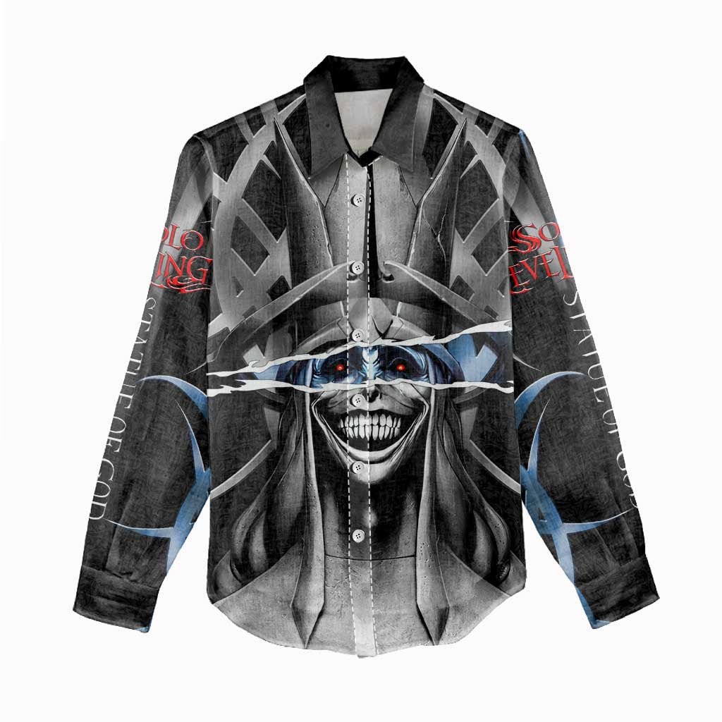 Statue of God Solo Leveling Women Casual Shirt Dark Surreal Gothic Style