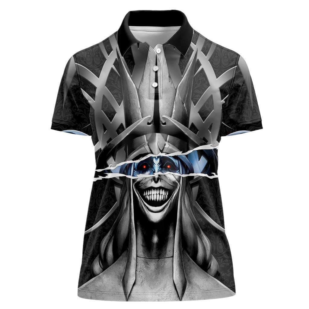 Statue of God Solo Leveling Women Polo Shirt Dark Surreal Gothic Style