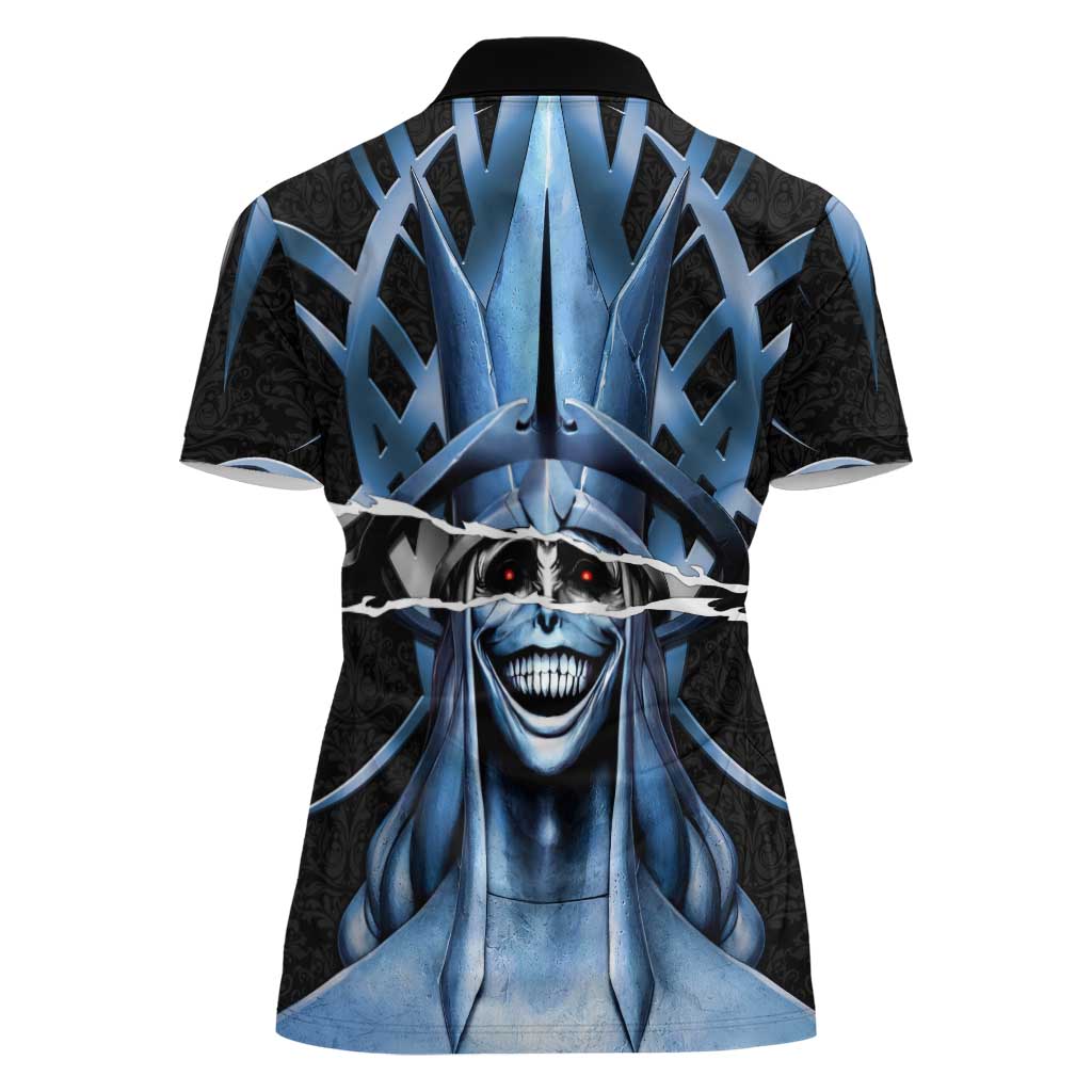 Statue of God Solo Leveling Women Polo Shirt Dark Surreal Gothic Style