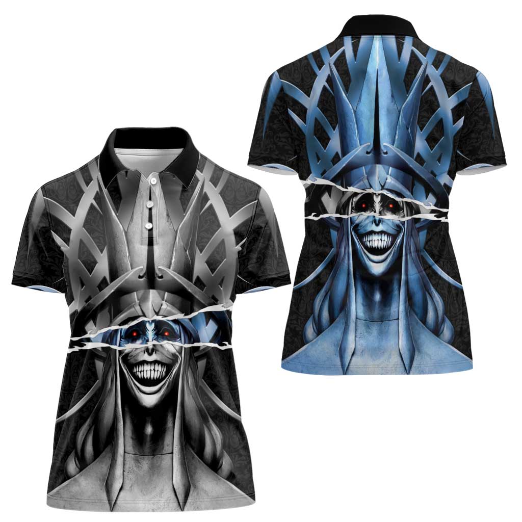 Statue of God Solo Leveling Women Polo Shirt Dark Surreal Gothic Style