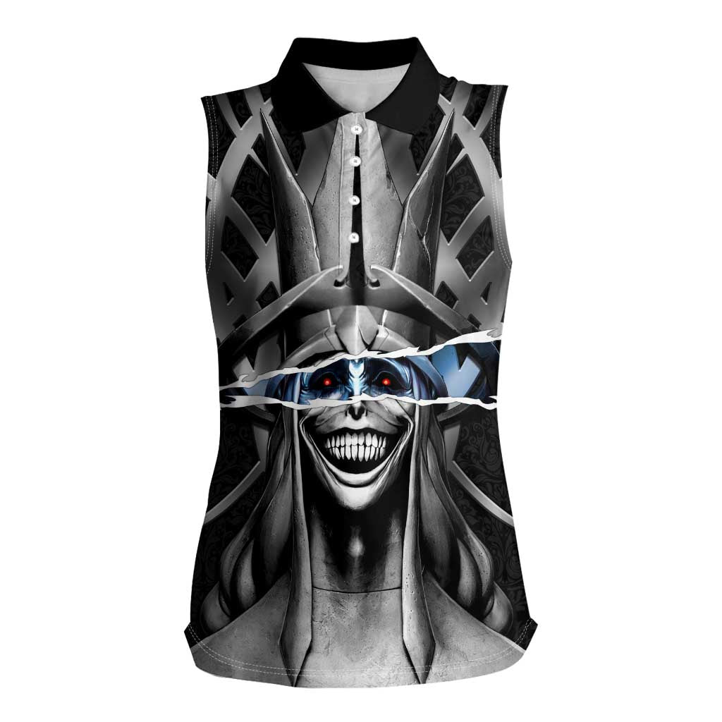 Statue of God Solo Leveling Women Sleeveless Polo Shirt Dark Surreal Gothic Style