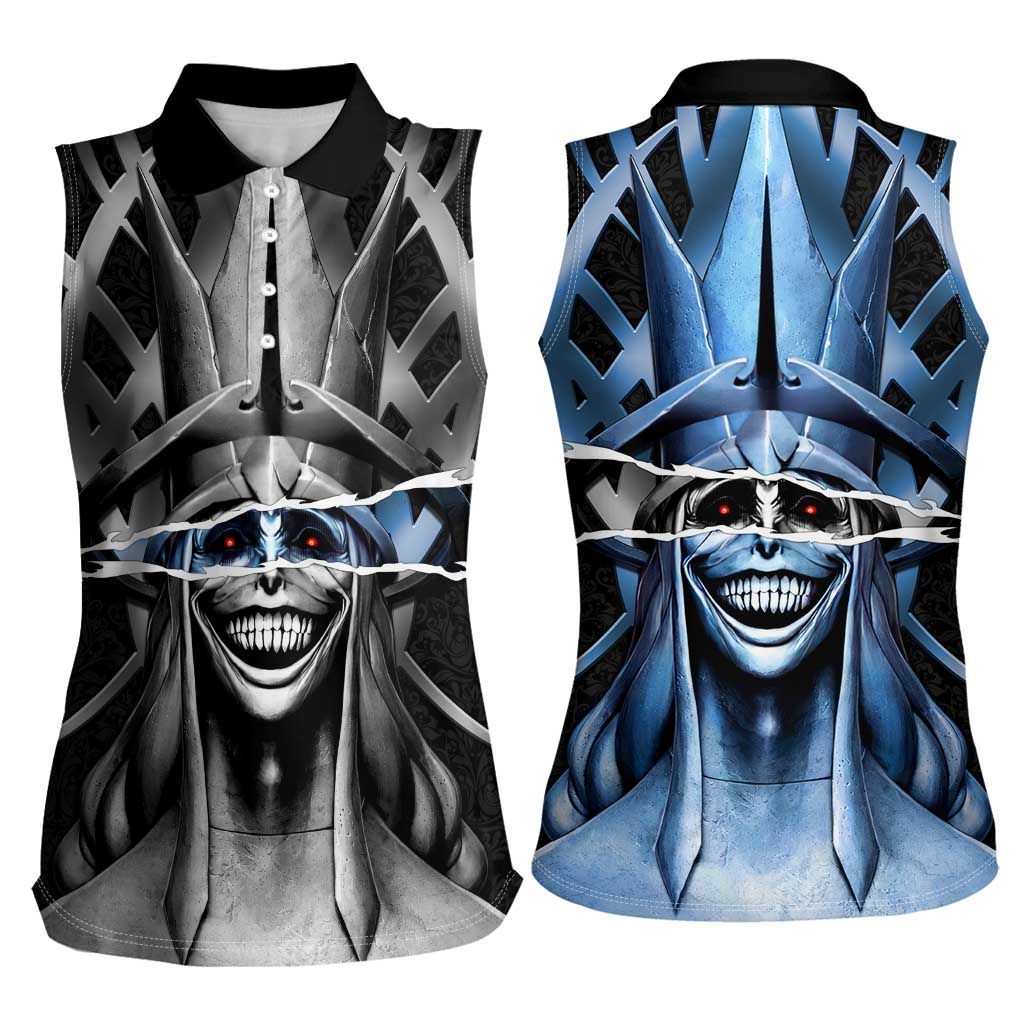 Statue of God Solo Leveling Women Sleeveless Polo Shirt Dark Surreal Gothic Style