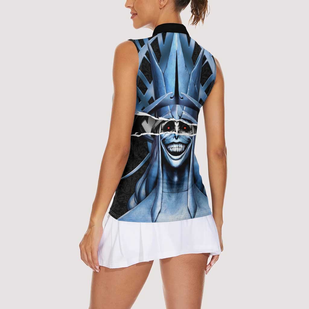 Statue of God Solo Leveling Women Sleeveless Polo Shirt Dark Surreal Gothic Style
