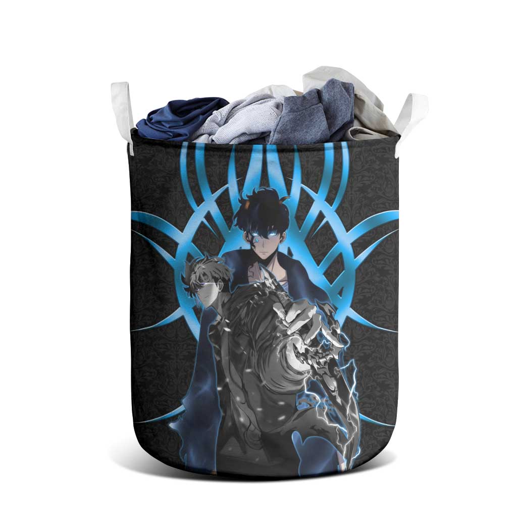 Sung Jin Woo Solo Leveling Laundry Basket Neon Shadowcore Anime Style