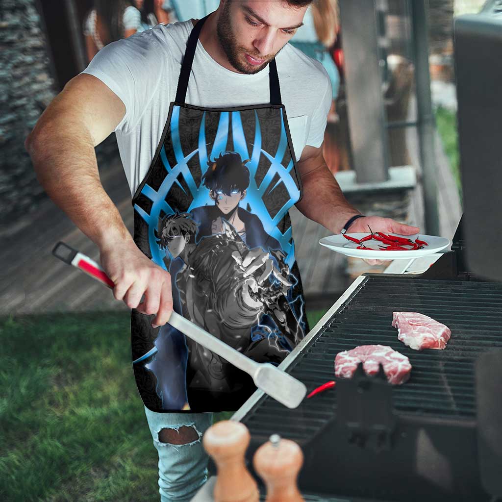 Sung Jin Woo Solo Leveling Apron Neon Shadowcore Anime Style