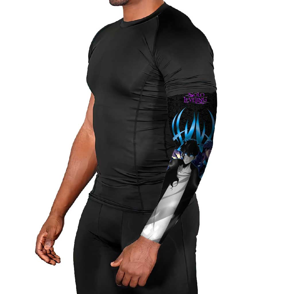 Sung Jin Woo Solo Leveling Arm Sleeves Neon Shadowcore Anime Style
