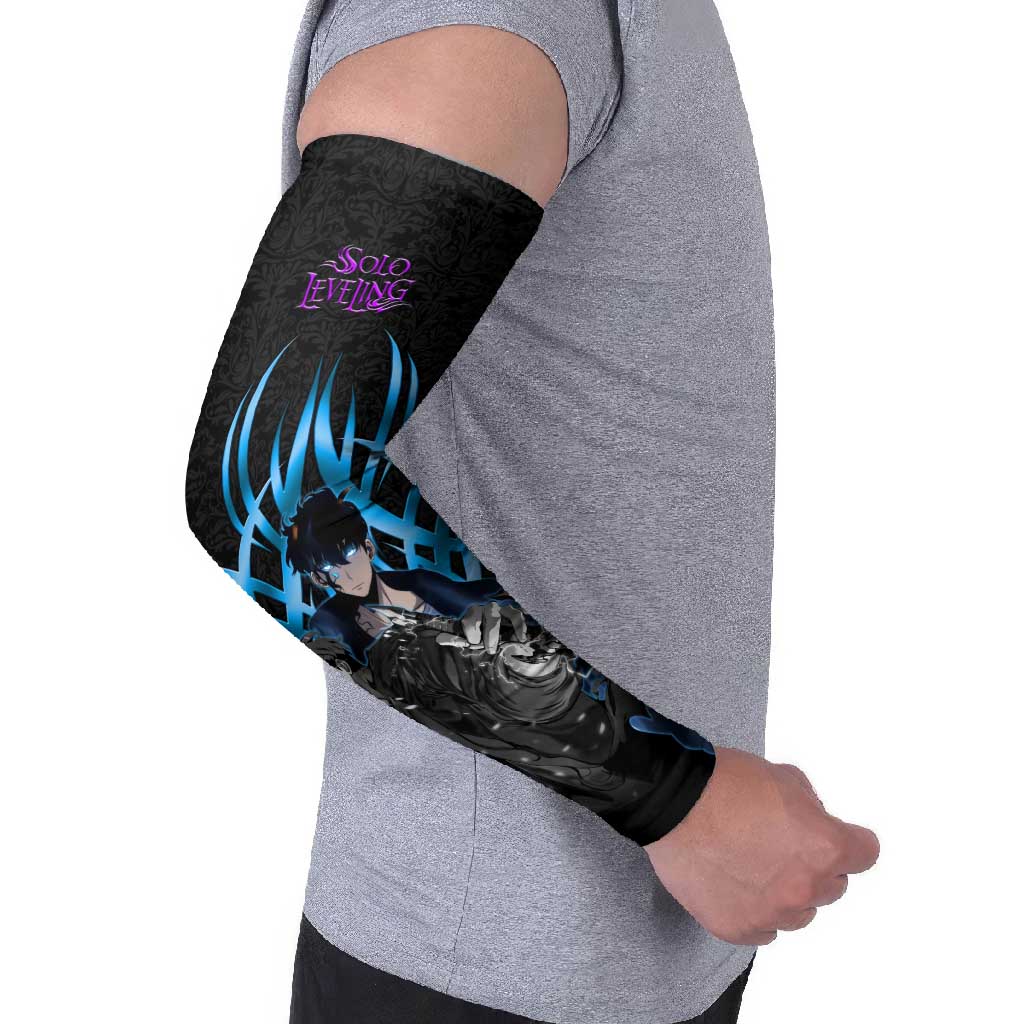 Sung Jin Woo Solo Leveling Arm Sleeves Neon Shadowcore Anime Style