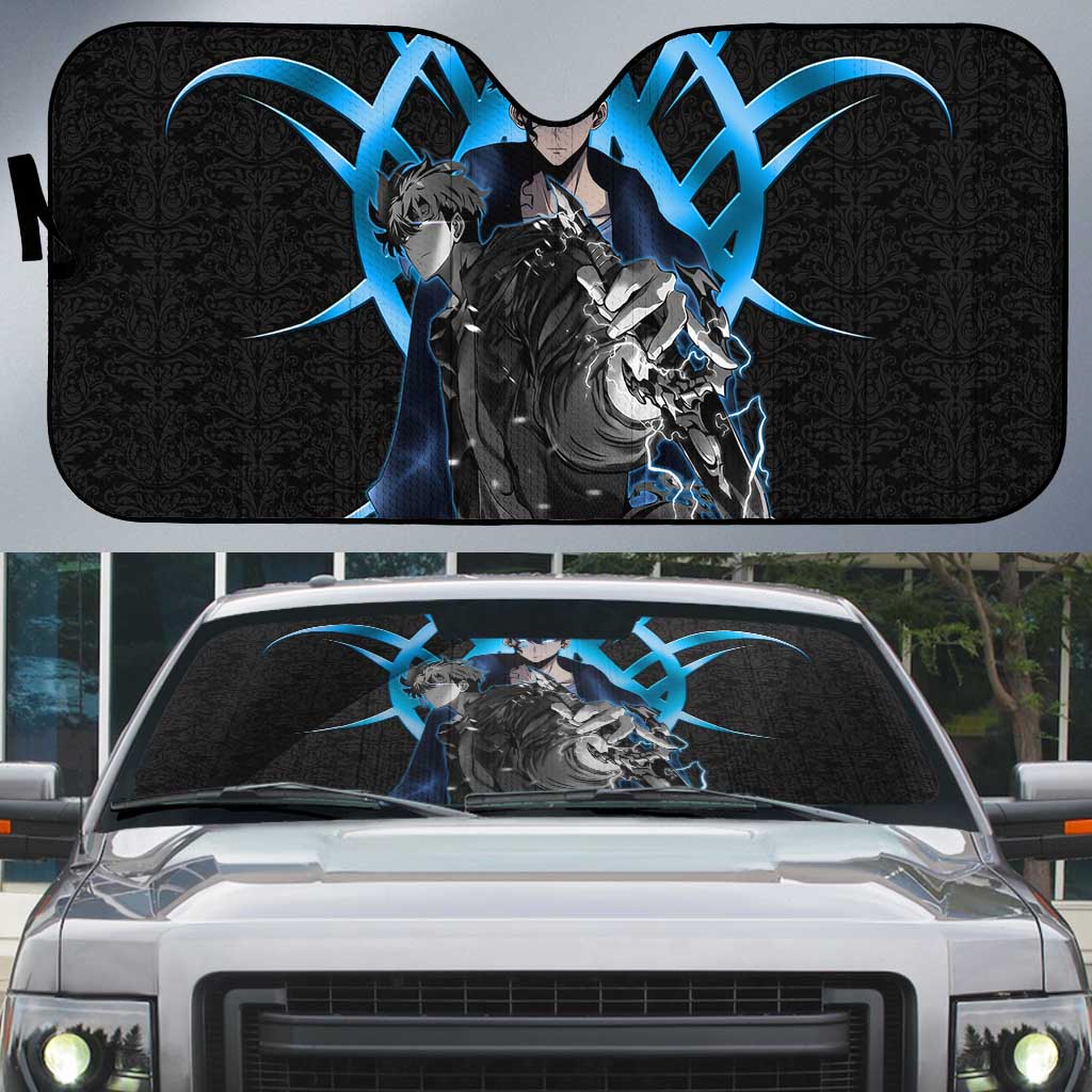 Sung Jin Woo Solo Leveling Auto Sun Shade Neon Shadowcore Anime Style