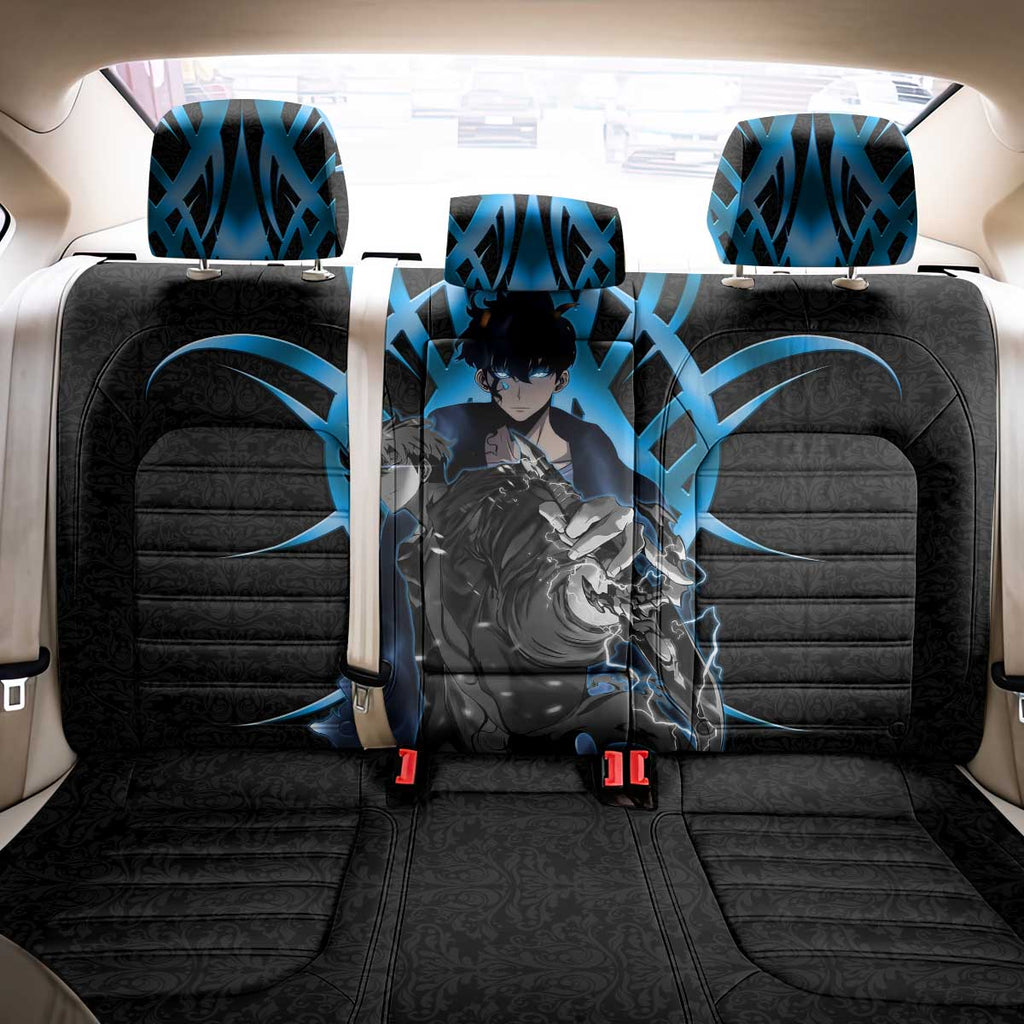 Sung Jin Woo Solo Leveling Back Car Seat Cover Neon Shadowcore Anime Style