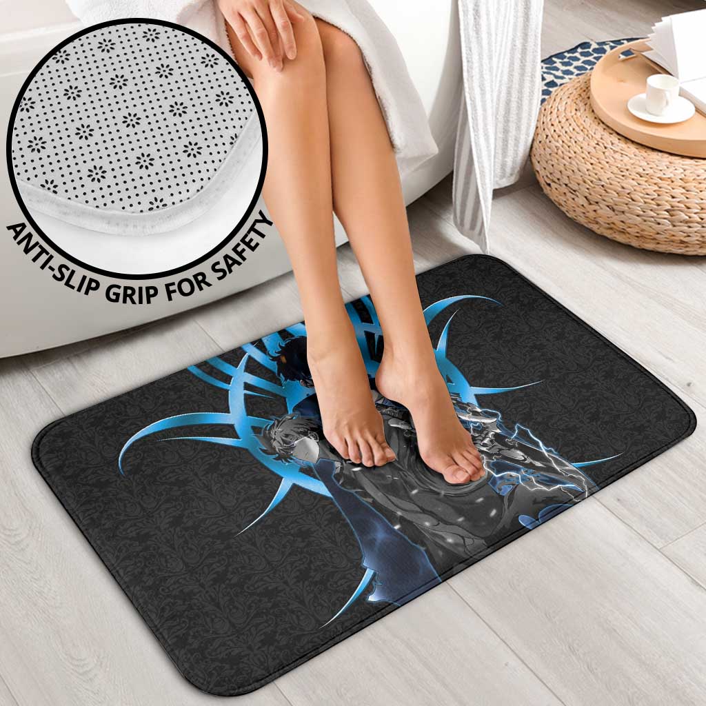 Sung Jin Woo Solo Leveling Bathroom Set Neon Shadowcore Anime Style