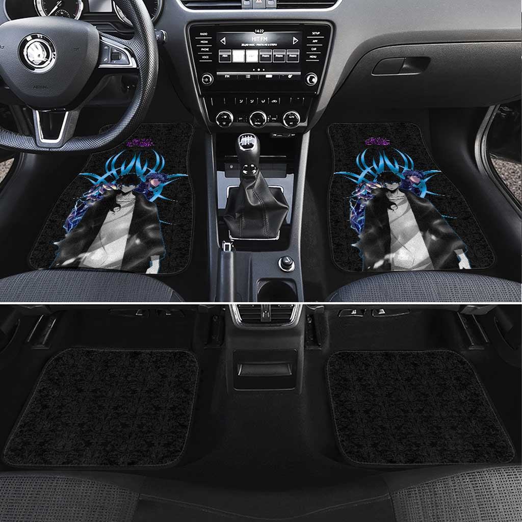 Sung Jin Woo Solo Leveling Car Mats Neon Shadowcore Anime Style
