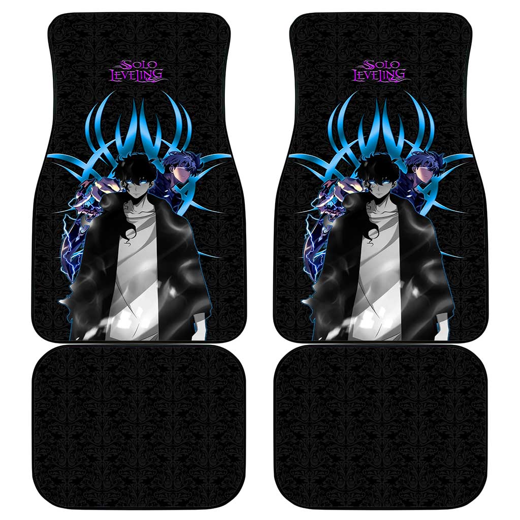 Sung Jin Woo Solo Leveling Car Mats Neon Shadowcore Anime Style