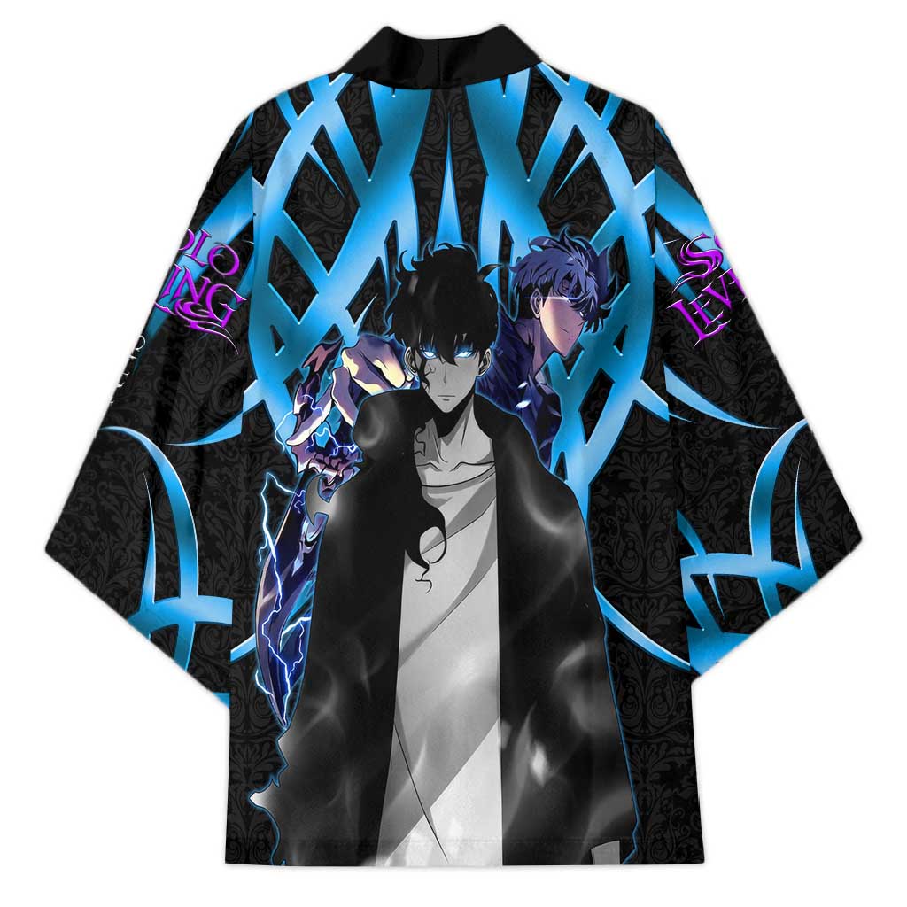 Sung Jin Woo Solo Leveling Kimono Neon Shadowcore Anime Style