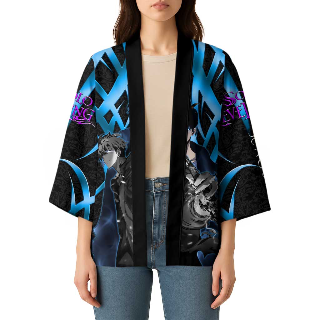 Sung Jin Woo Solo Leveling Kimono Neon Shadowcore Anime Style
