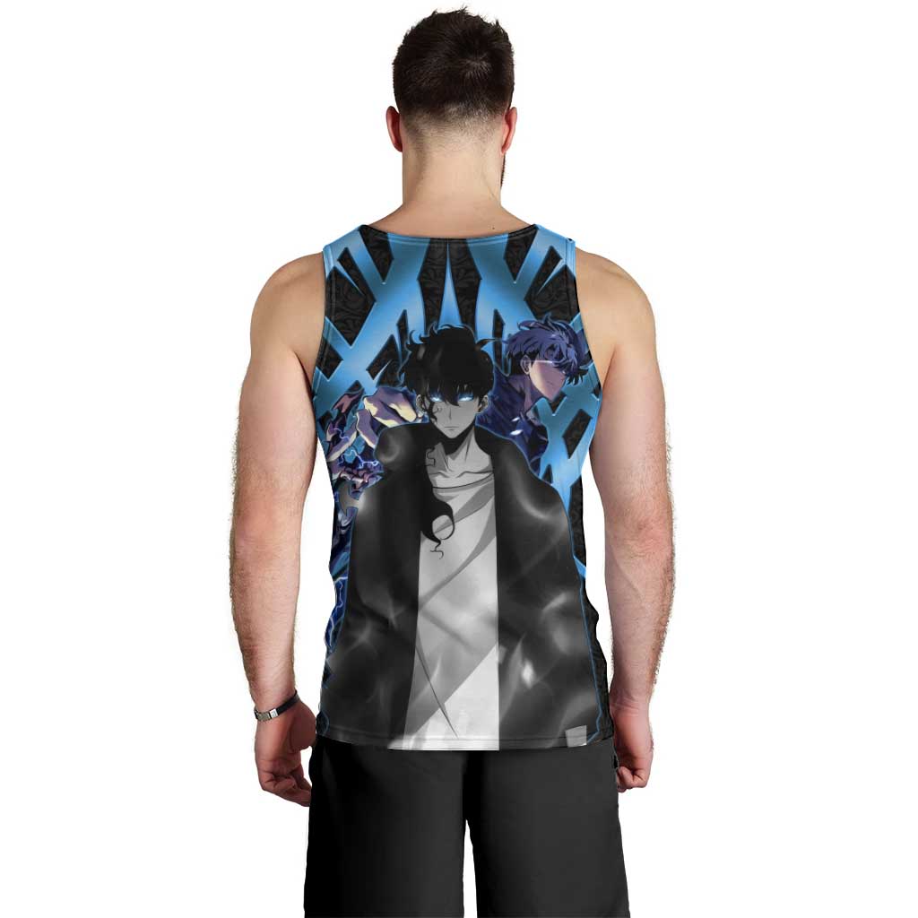 Sung Jin Woo Solo Leveling Men Tank Top Neon Shadowcore Anime Style