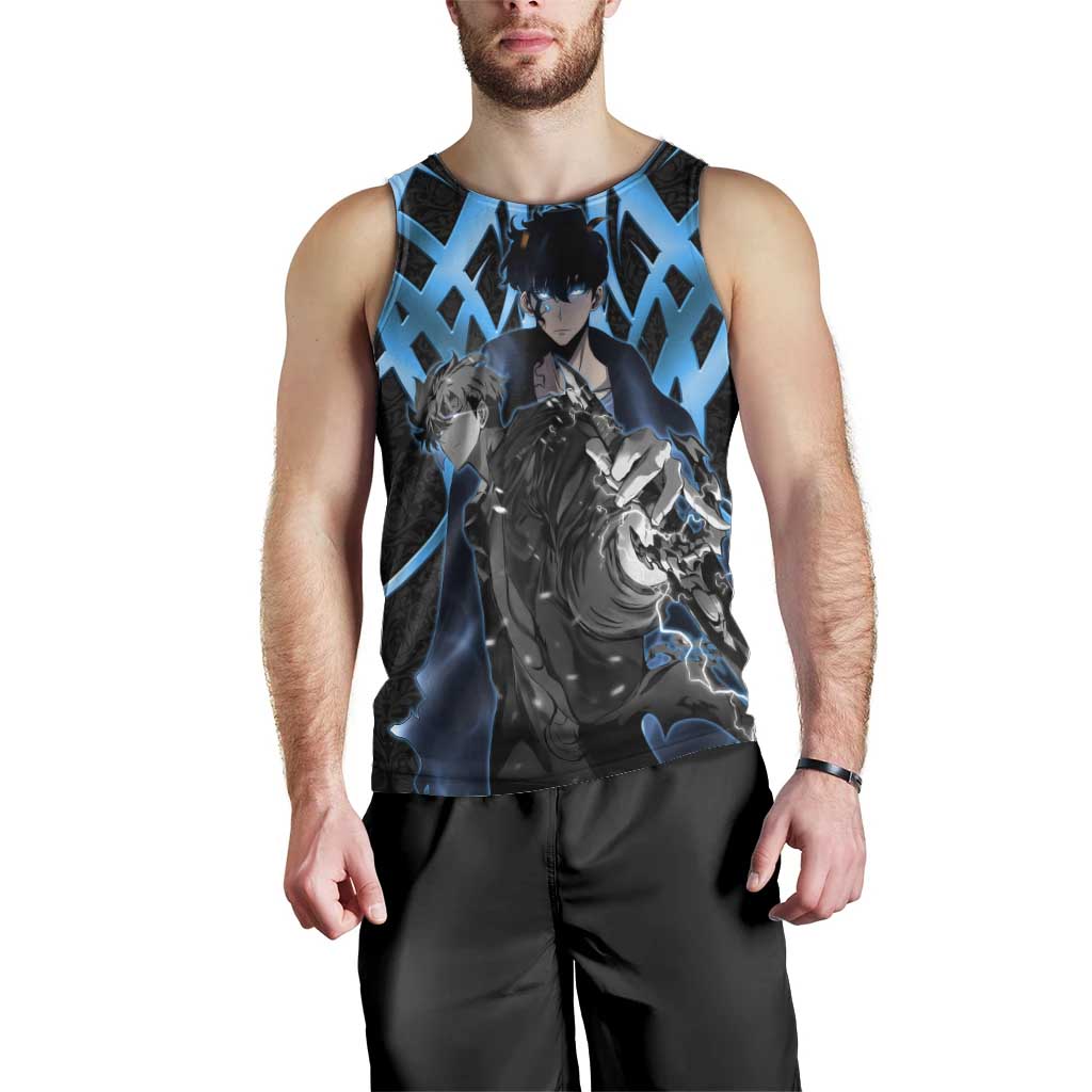 Sung Jin Woo Solo Leveling Men Tank Top Neon Shadowcore Anime Style