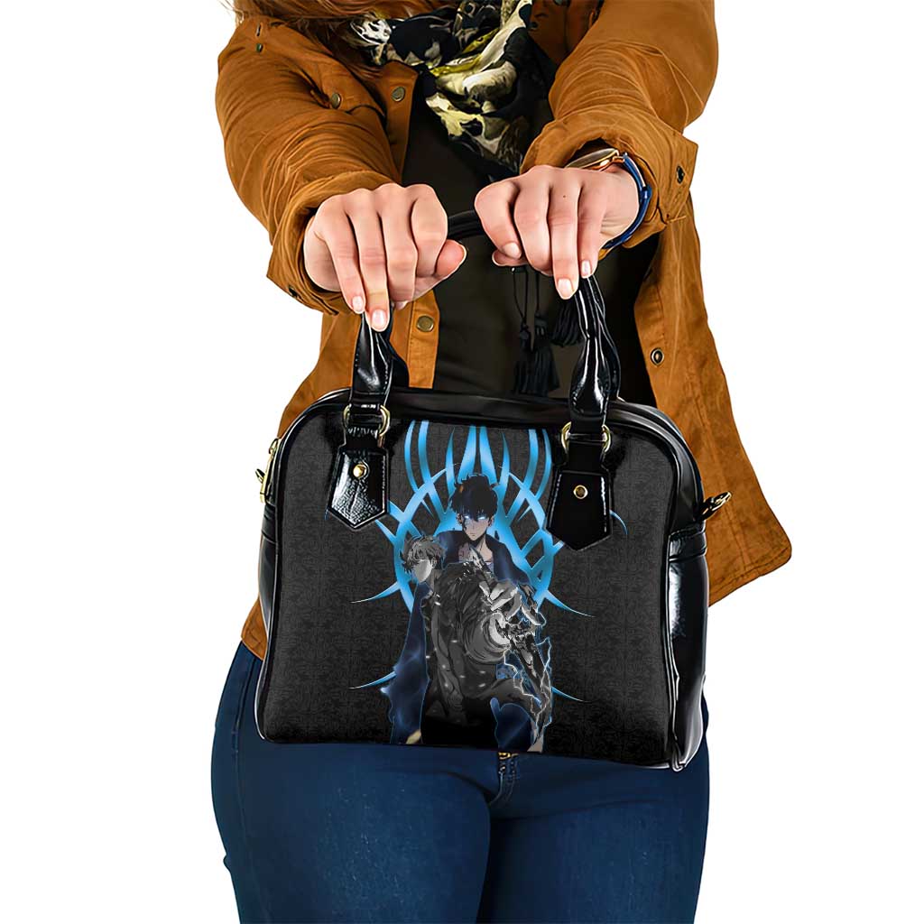 Sung Jin Woo Solo Leveling Shoulder Handbag Neon Shadowcore Anime Style
