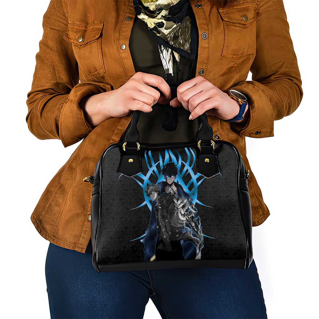 Sung Jin Woo Solo Leveling Shoulder Handbag Neon Shadowcore Anime Style