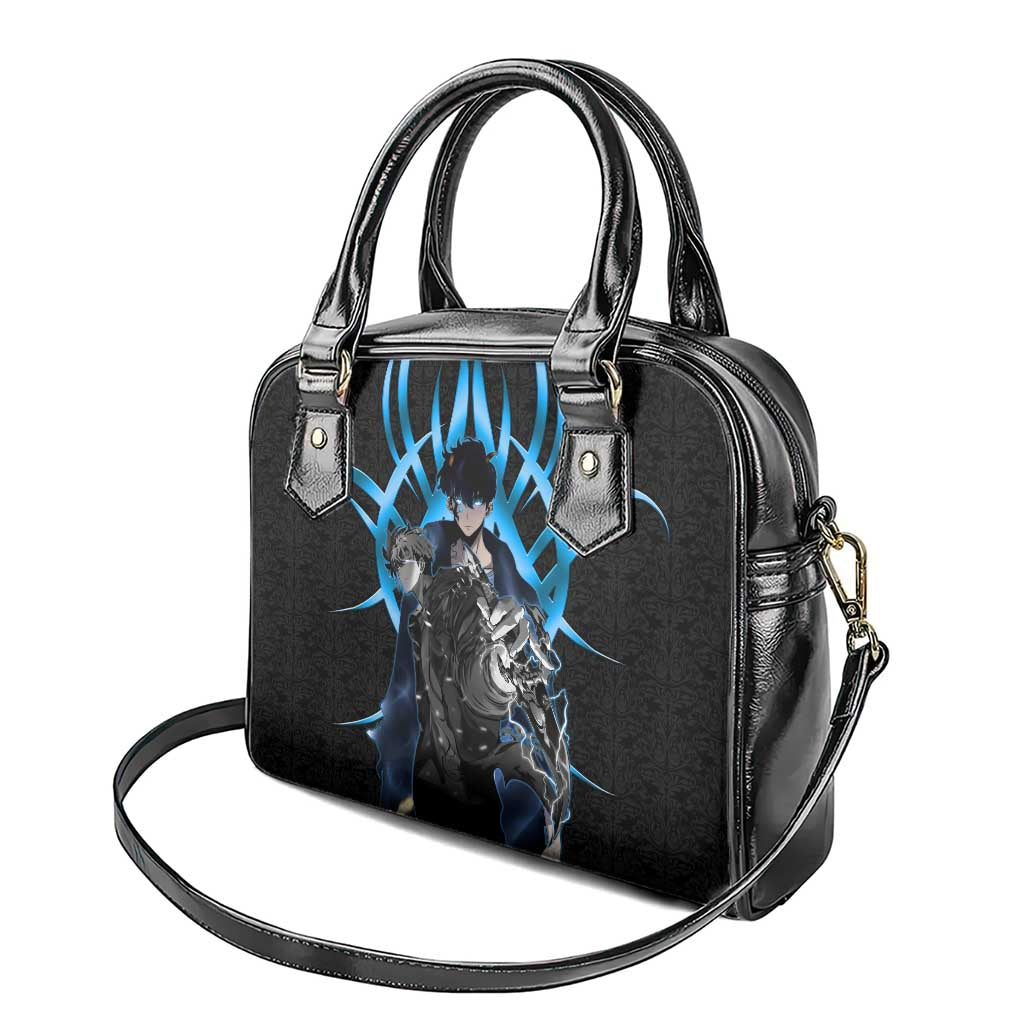 Sung Jin Woo Solo Leveling Shoulder Handbag Neon Shadowcore Anime Style