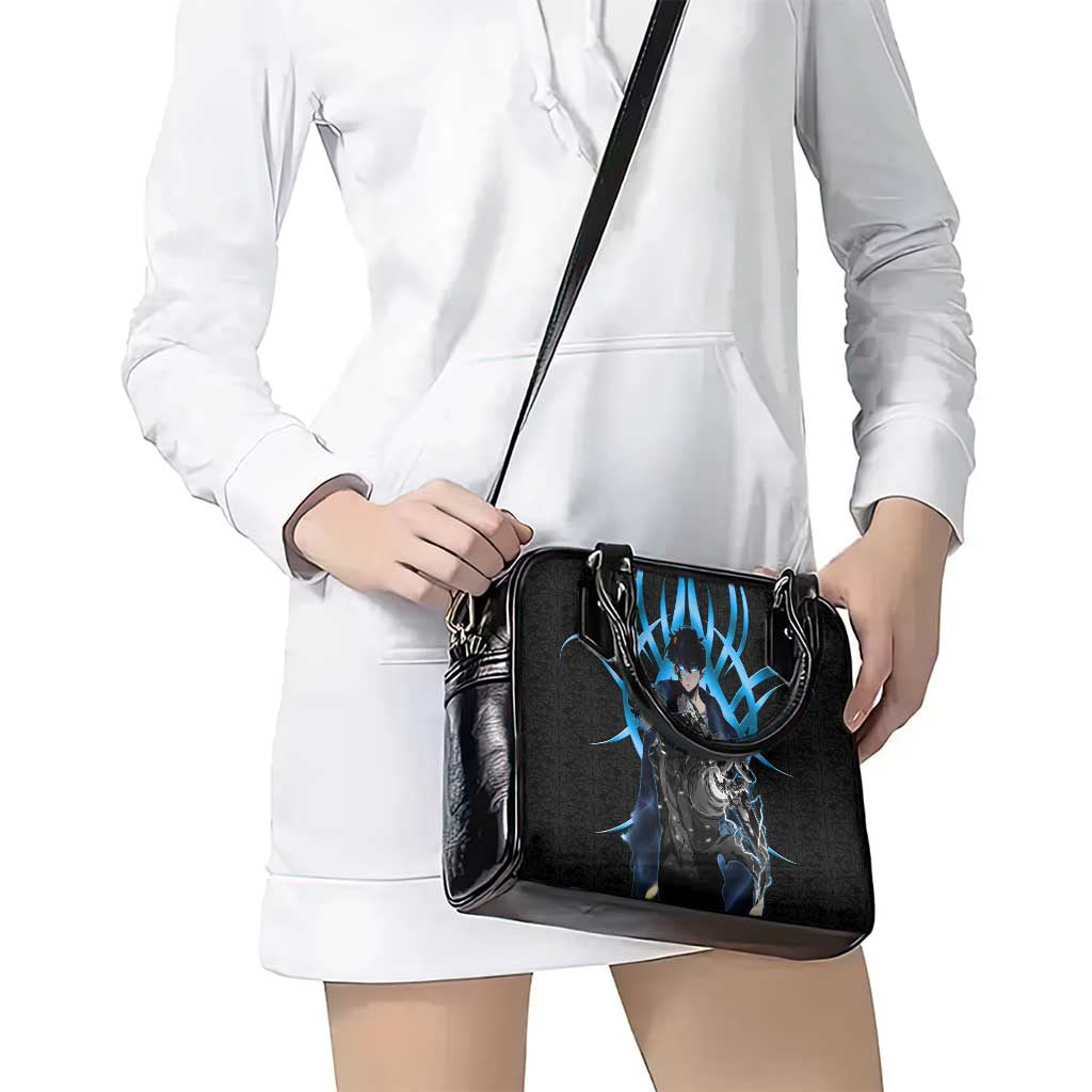 Sung Jin Woo Solo Leveling Shoulder Handbag Neon Shadowcore Anime Style